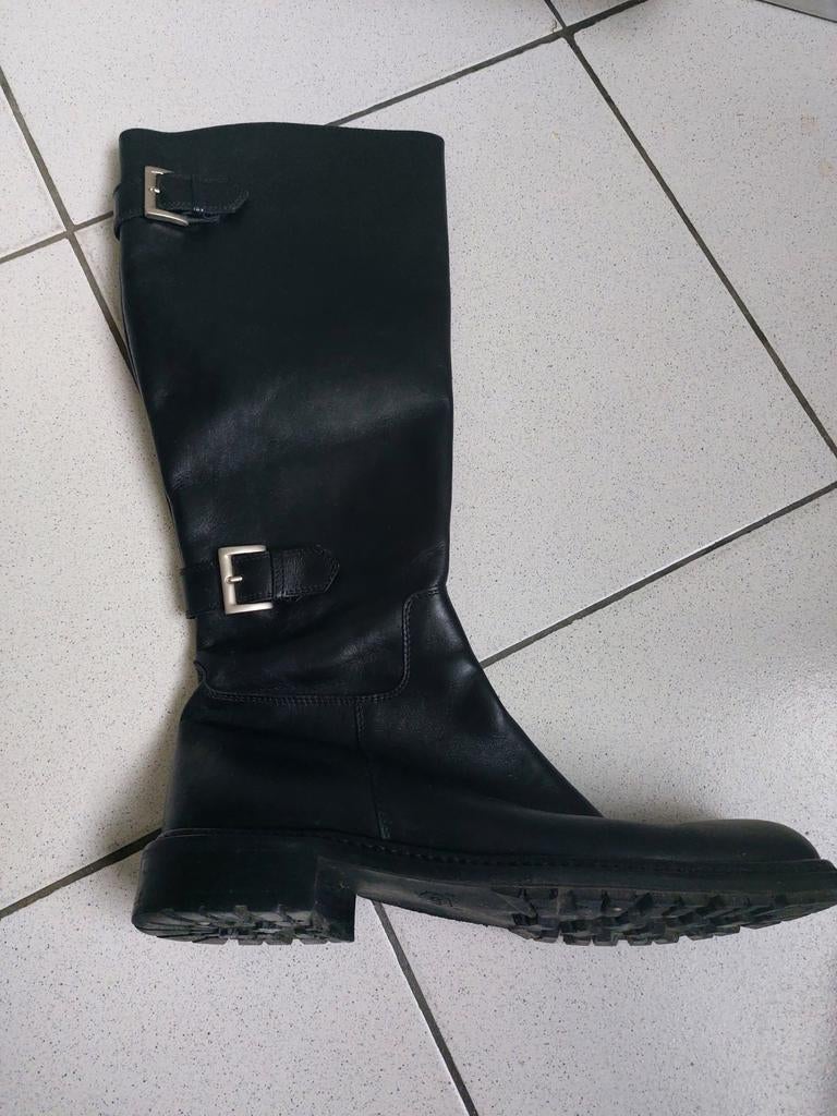 Catwalk zwarte leren laarzen maat 40 1/2 (41), Ophalen of Verzenden, Nieuw, Zwart
