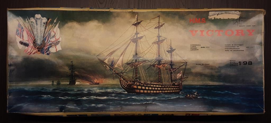 Uitzonderlijke houten modelbouw HMS Victory op schaal 1/98, Hobby en Vrije tijd, Modelbouw | Boten en Schepen, Nieuw, 1:50 tot 1:200