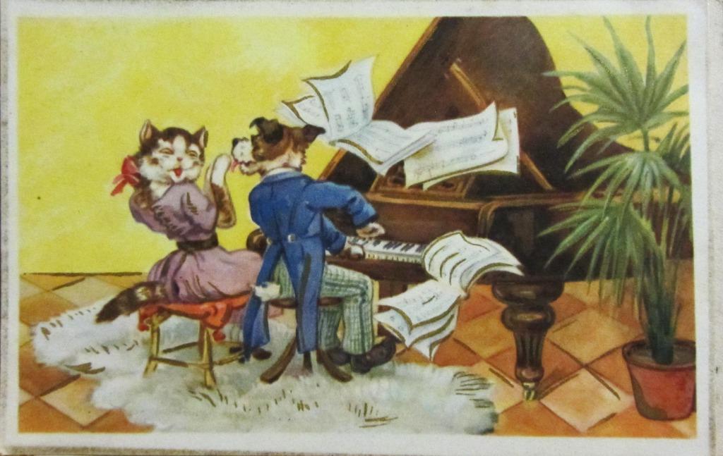 FANTASIEKAART DIEREN, Verzamelen, Ophalen of Verzenden, Ongelopen, Overige thema's