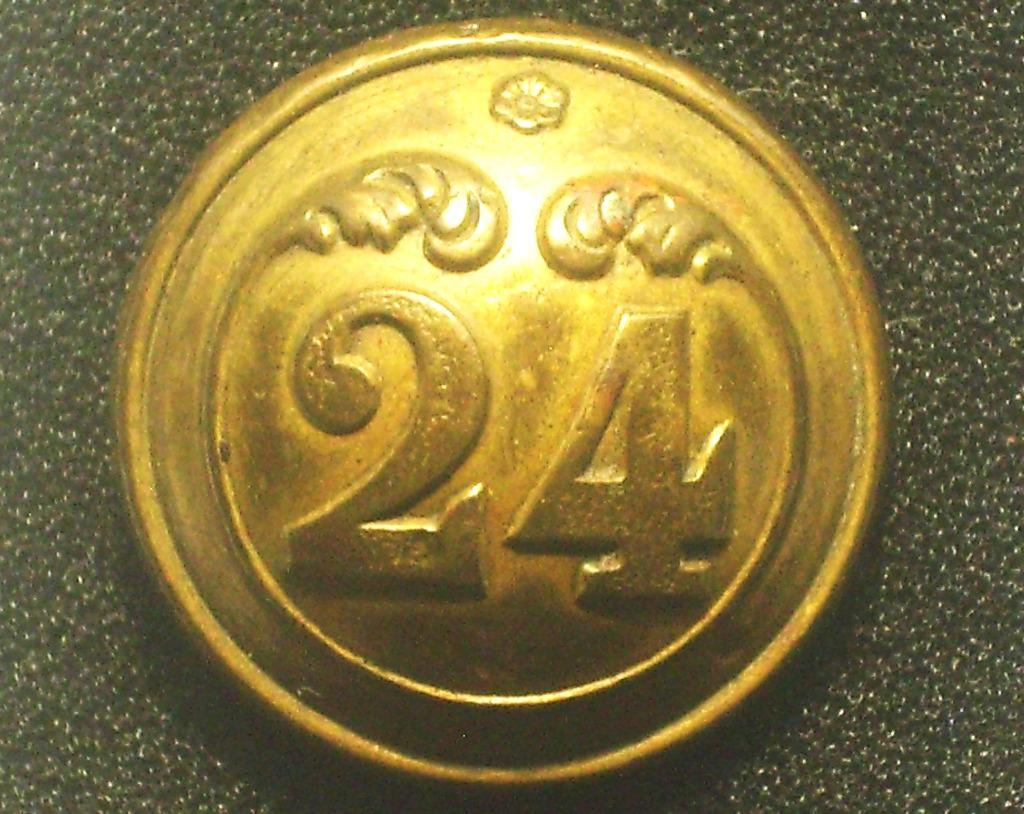 France bouton du 24eme infanterie de ligne sous Napoléon III, Collections, Envoi, Armée de terre, Emblème ou Badge