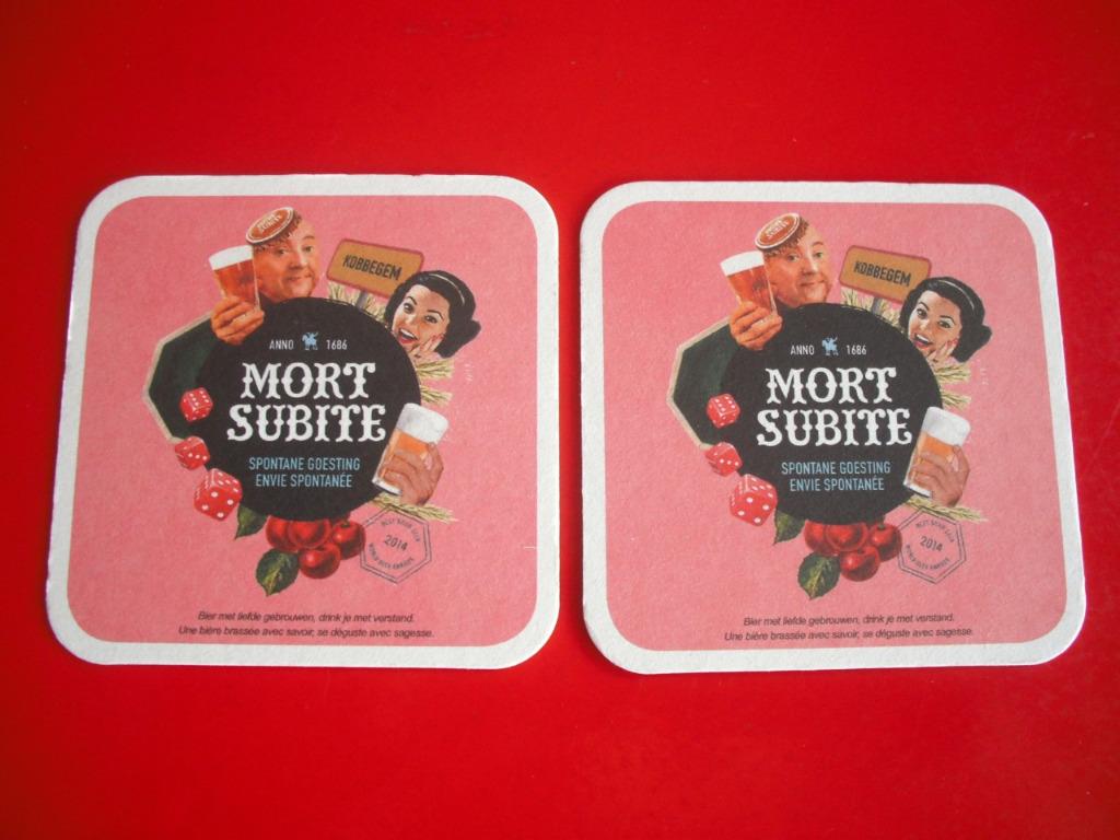 2 SOUS - BOCKS ** MORT SUBITE **, Enlèvement ou Envoi, Comme neuf, Sous-bock, Autres marques