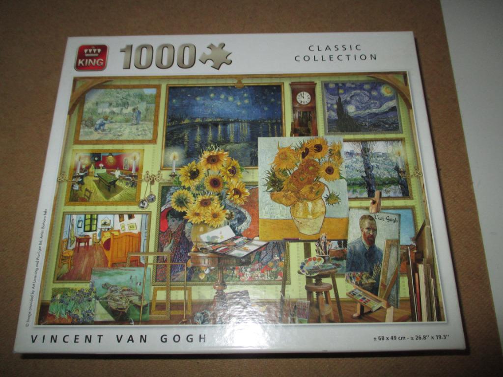puzzel Vincent Van Gogh merk King, Ophalen of Verzenden, 500 t/m 1500 stukjes, Zo goed als nieuw, Legpuzzel