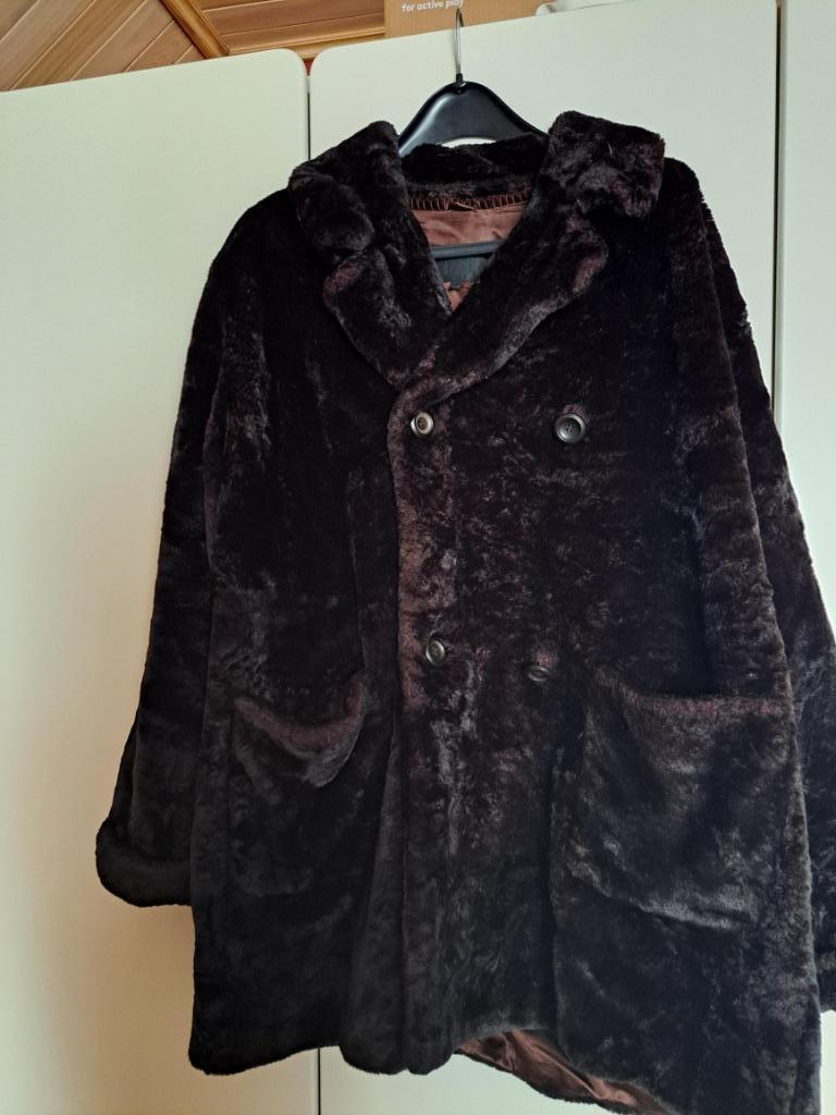 winterjas faux fur merk etage maat xl, Ophalen, Bruin, Etage, Jas of Mantel