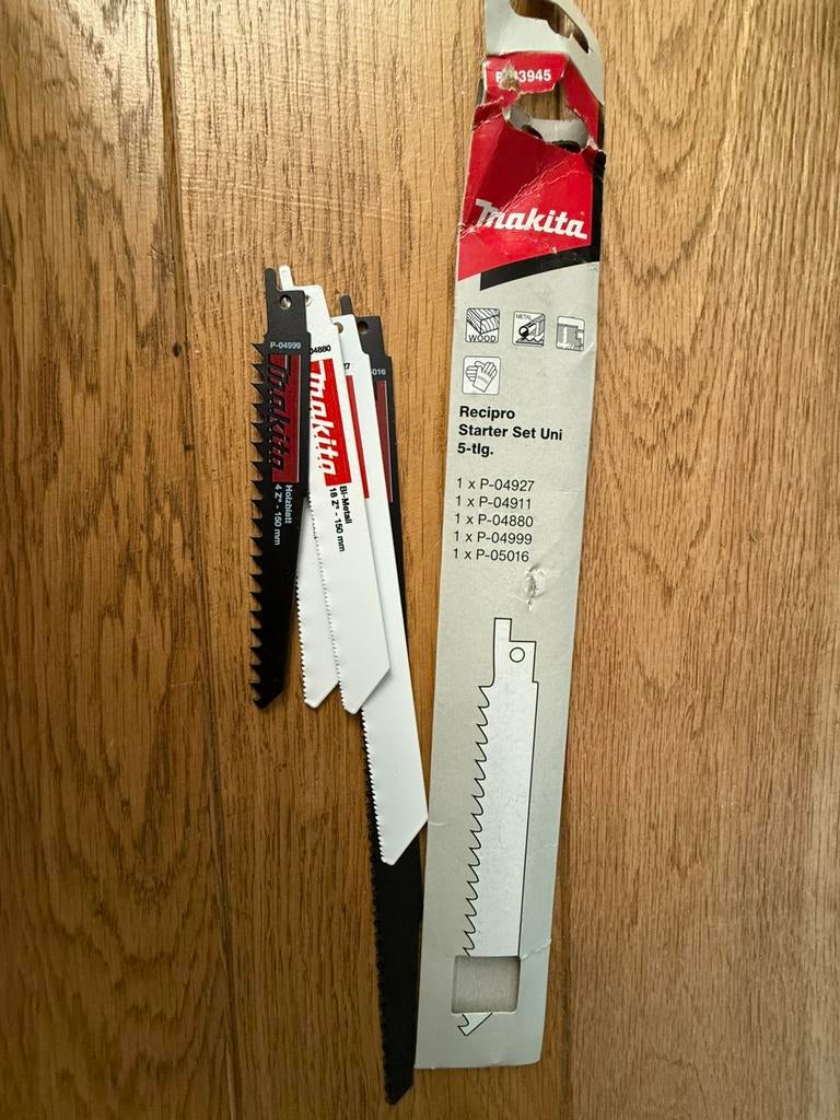 Makita P-83945 5 delig Reciprozaagbladen set, Enlèvement, Neuf
