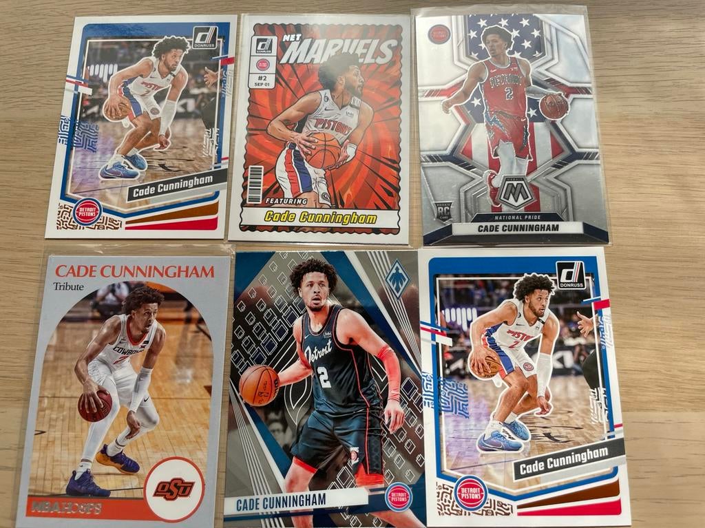 6 cartes Cade Cunningham, Enlèvement ou Envoi, Neuf, Plusieurs images