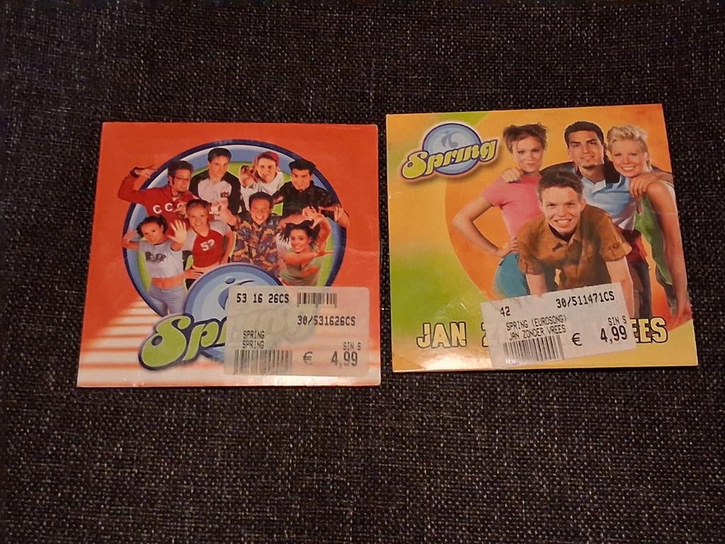 2 Single cd´s Spring; Spring / Jan zonder Vrees, Cd's en Dvd's, Ophalen of Verzenden, Gebruikt, Muziek