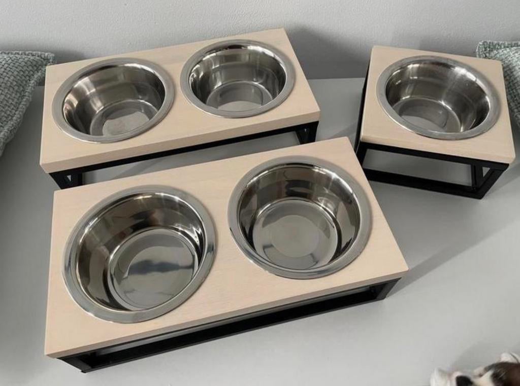 Katten / honden voederbakken 3 stuks, Dieren en Toebehoren, Ophalen of Verzenden, Zo goed als nieuw