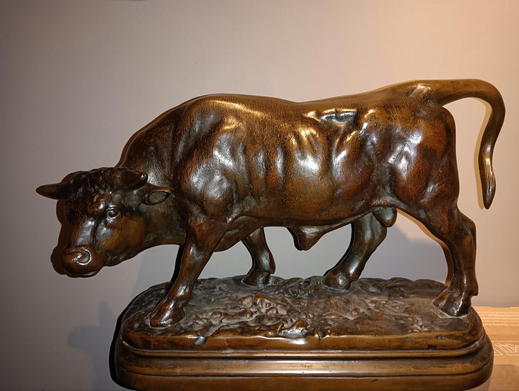 Stierenbeeld brons, Antiek en Kunst, Ophalen