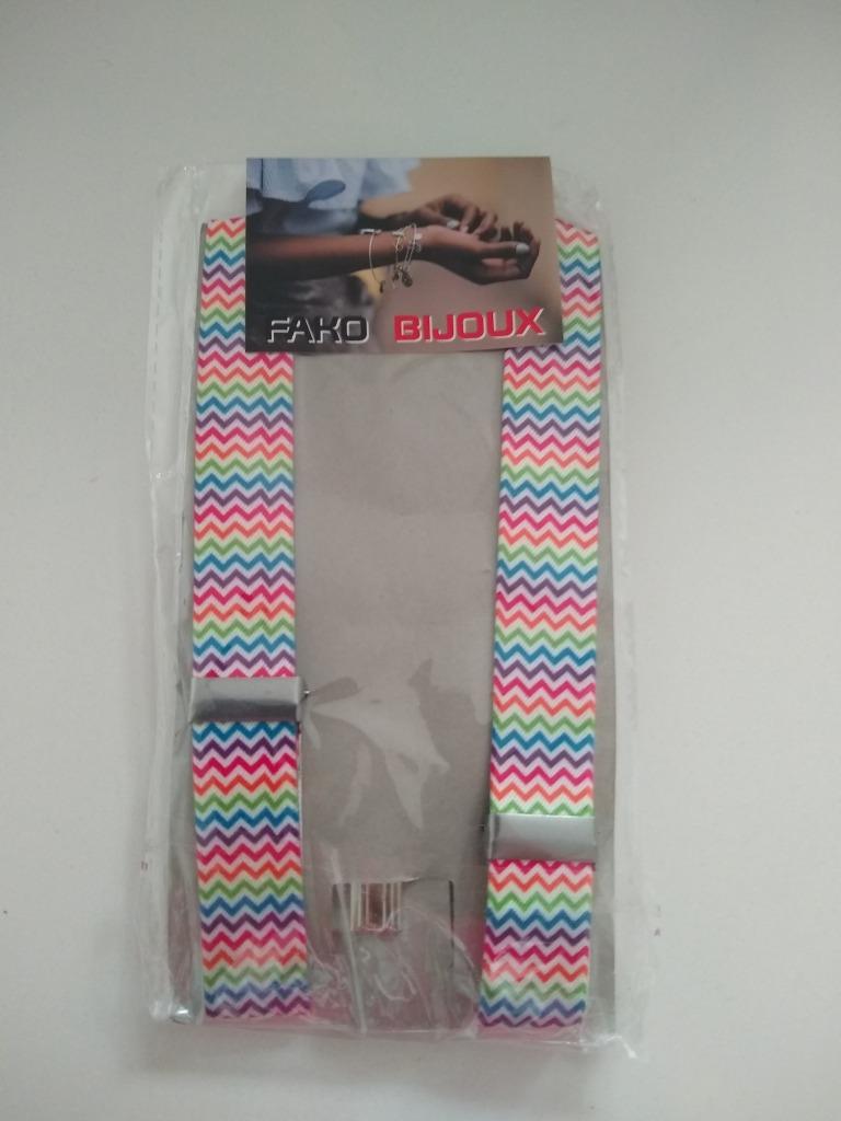 NIEUW kinderbretels multicolor zigzag Fako, Kinderen en Baby's, Ophalen of Verzenden, Nieuw, Fako Bijoux, Jongen of Meisje