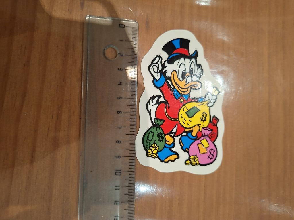 Vintage sticker Disney Dagobert Duck, Verzamelen, Verzenden, Overige figuren, Zo goed als nieuw, Overige typen