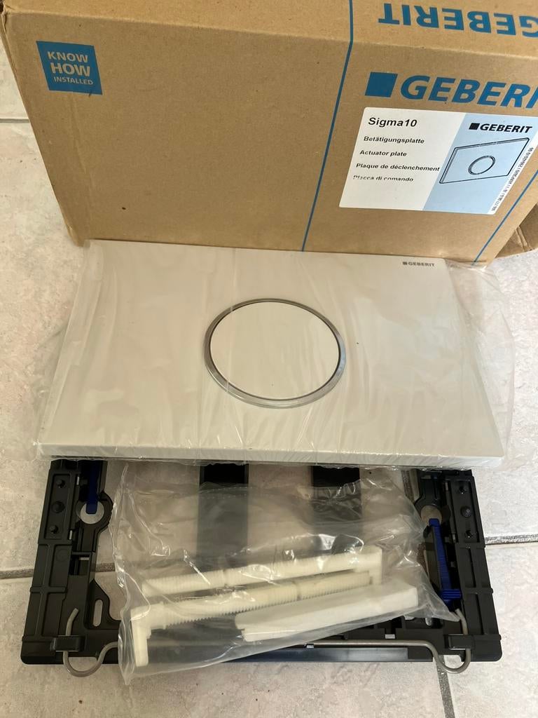 Drukplaat toilet geberit, Doe-het-zelf en Bouw, Ophalen of Verzenden, Nieuw, Inox, Toilet