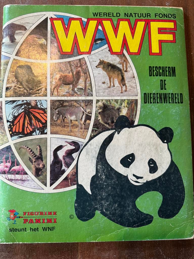 Panini WWF bedreigde diersoorten - compleet, Verzamelen, Ophalen of Verzenden, Gebruikt, Dier en Natuur