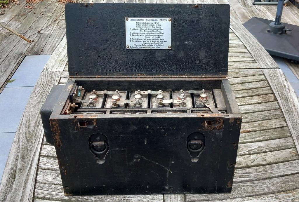 Ancien accumulateur 12 volts Edison-Sammler, Collections, Enlèvement