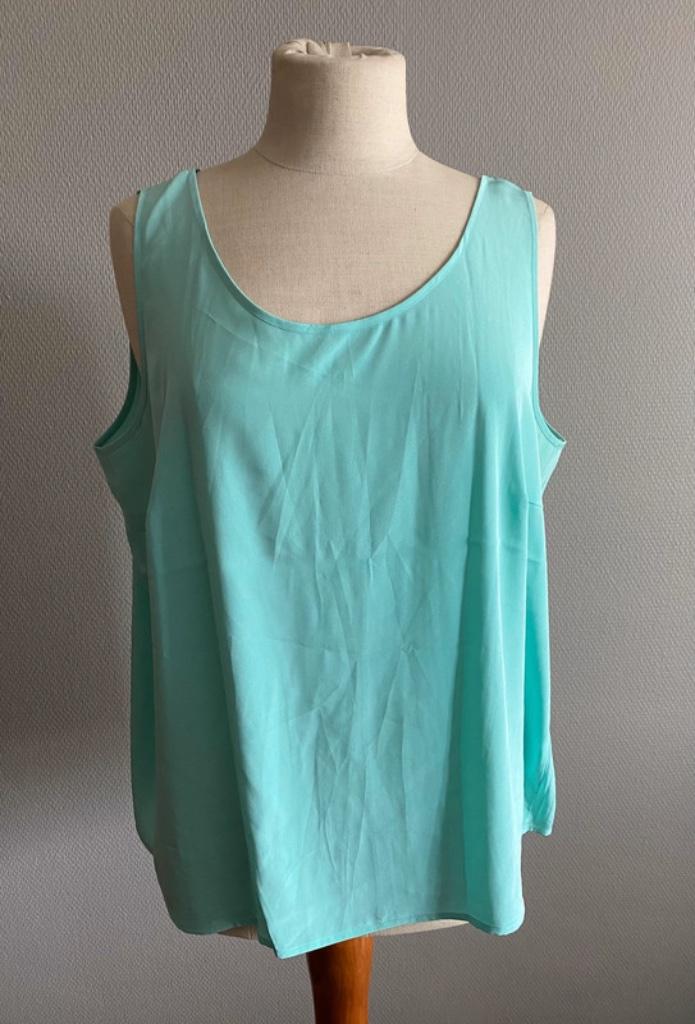 Turquoise mouwloos topje Yarell maat 44, Yarell, Comme neuf, Bleu, Envoi