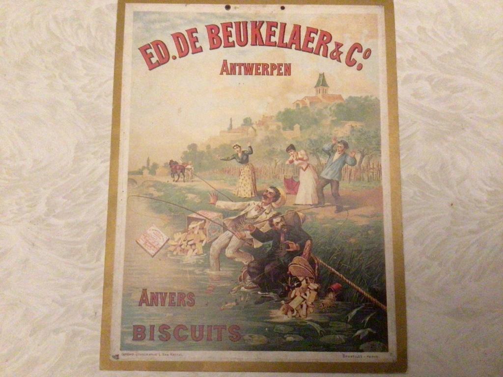 Affiche postkaart Ed.De Beukelaer &Co Antwerpen Biscuits Anv, Verzamelen, Merken en Reclamevoorwerpen, Ophalen of Verzenden