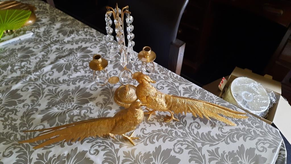 Pauwen in koper . 35 euro . Antiek !, Ophalen of Verzenden, Koper