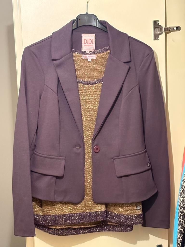 Nieuw goud/paarse set van Didi (S)., Kleding | Dames, Paars, Nieuw, Ophalen of Verzenden, Jasje