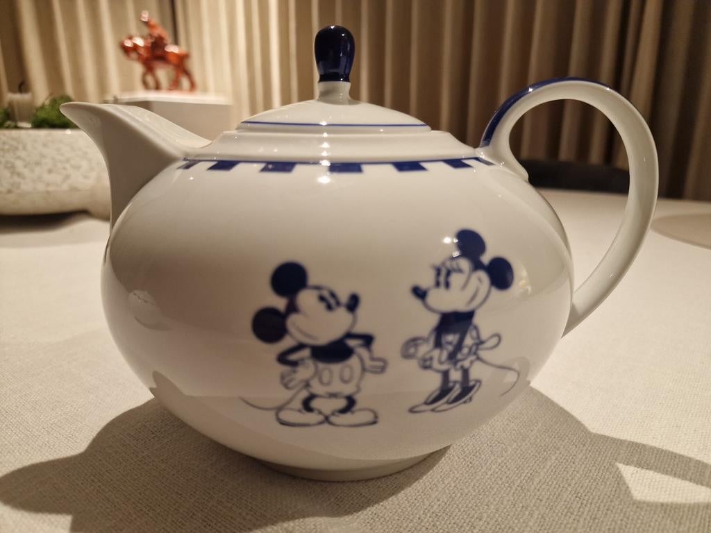 Theekan en suikerpot Mickey en Minnie Mouse, Guy Degrenne, Ophalen of Verzenden