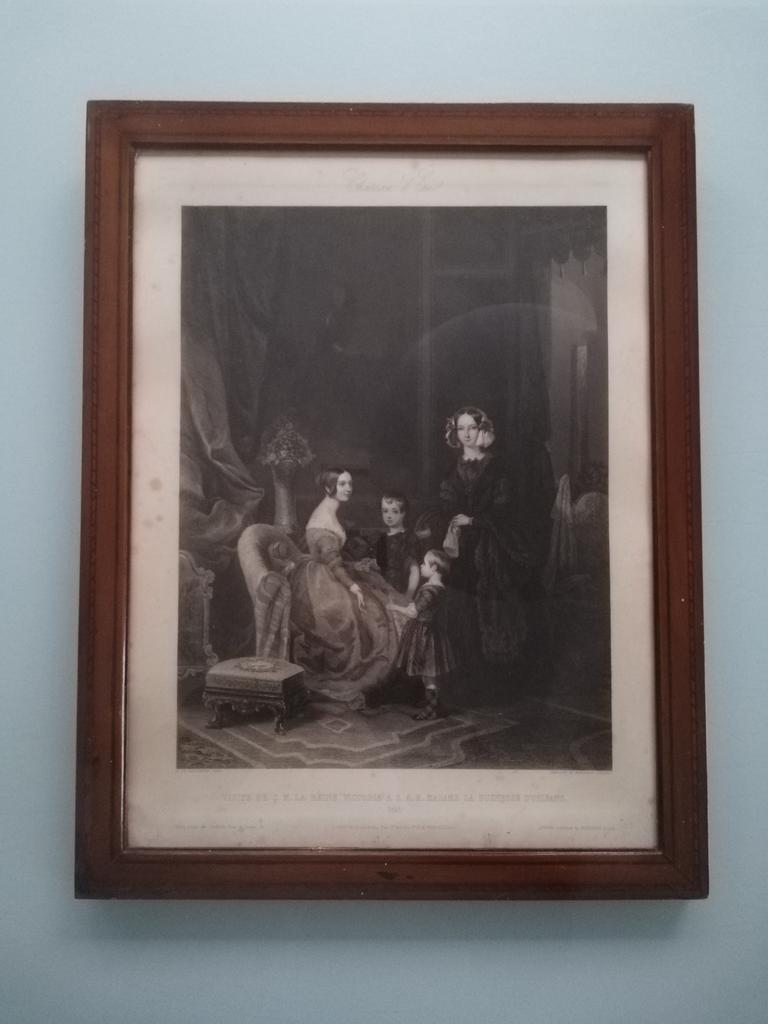 Oude prent in kader., Antiek en Kunst, Kunst | Etsen en Gravures, Ophalen of Verzenden