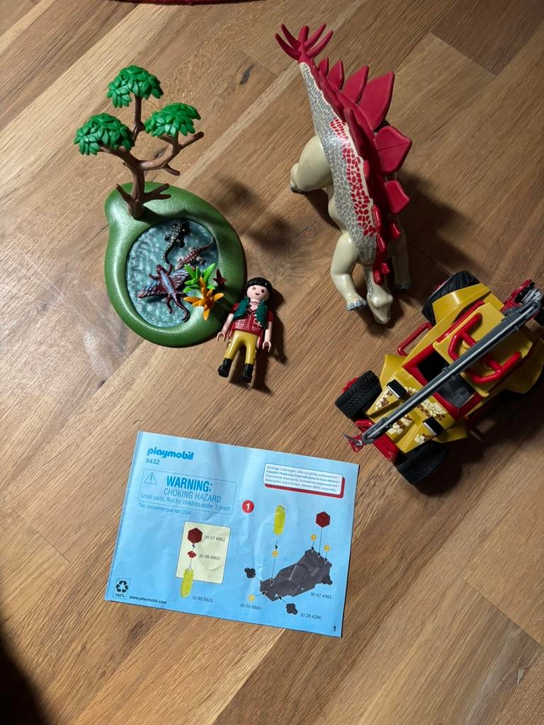 Playmobil The Explorers 9432 - Voertuig en Stegosaurus, Ophalen of Verzenden, Gebruikt, Complete set