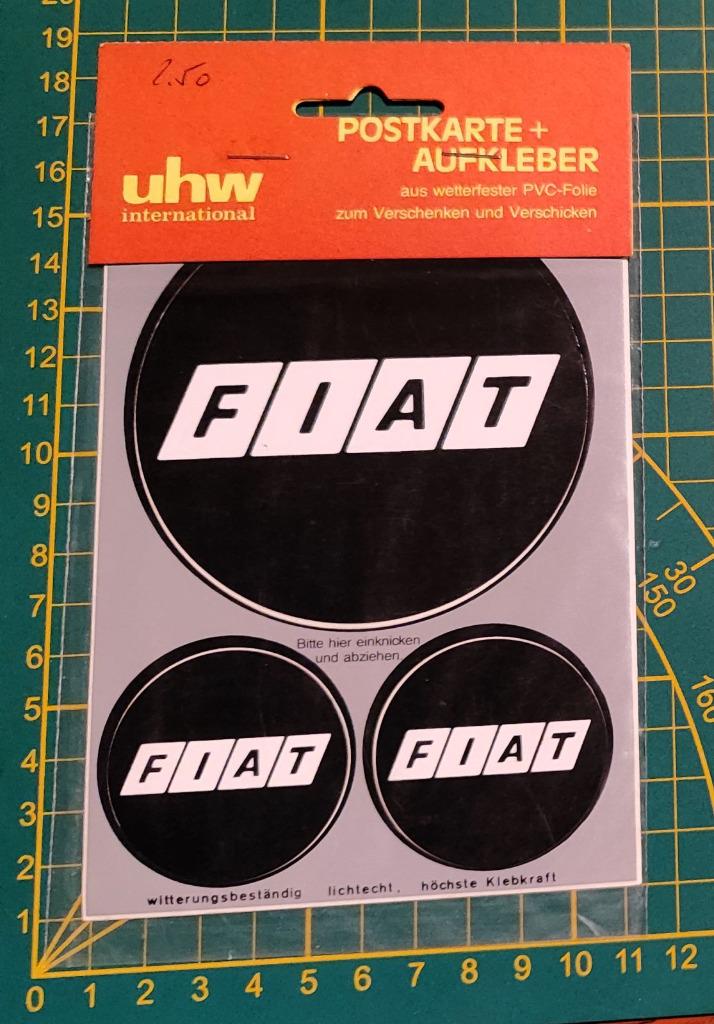 Stickers 3x Fiat Logo / Postkaart, Ophalen of Verzenden