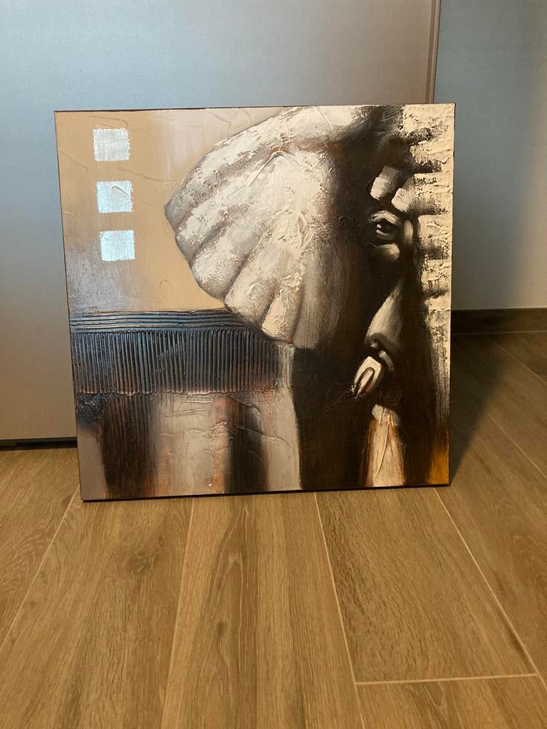 Olifant schilderij, Ophalen, Zo goed als nieuw, Schilderij