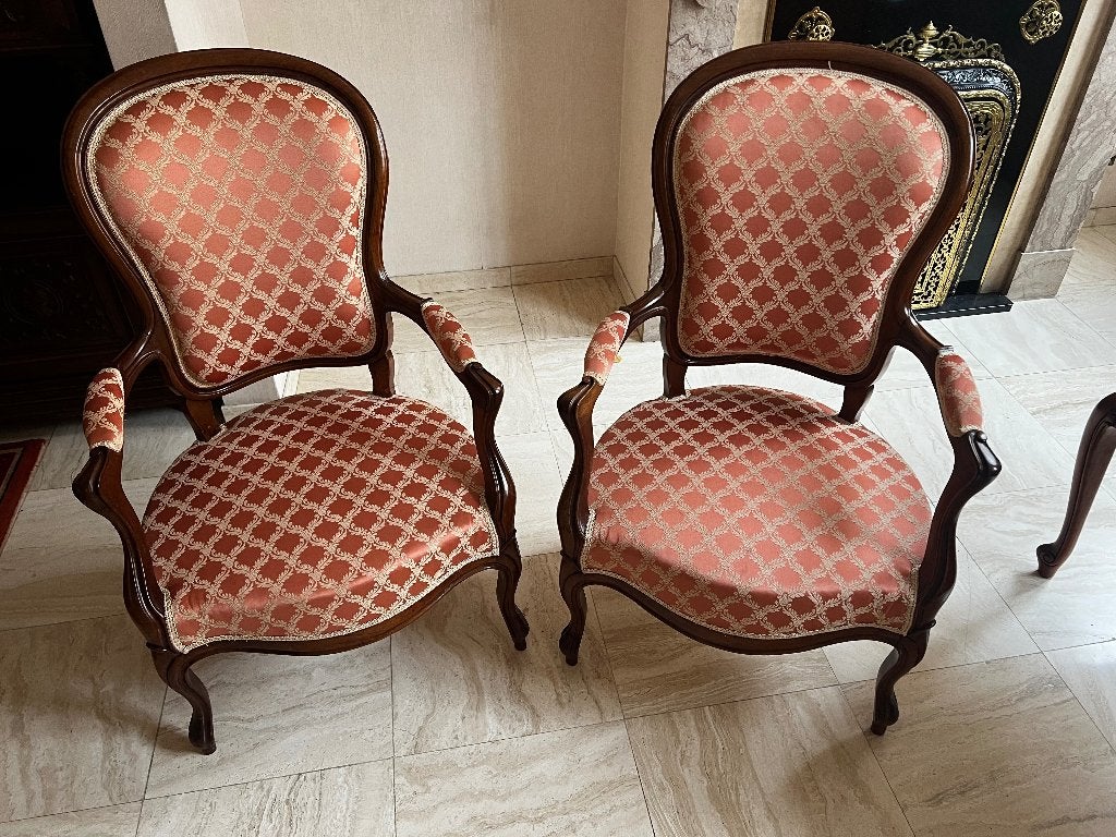 Antieke stoelen in mahoniehout, Ophalen