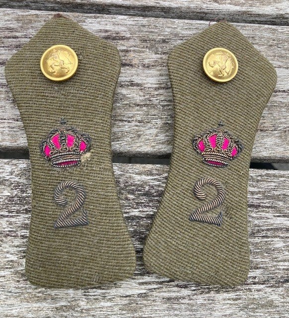 schouderstukken  officier (mod.35), Ophalen of Verzenden, Landmacht, Embleem of Badge
