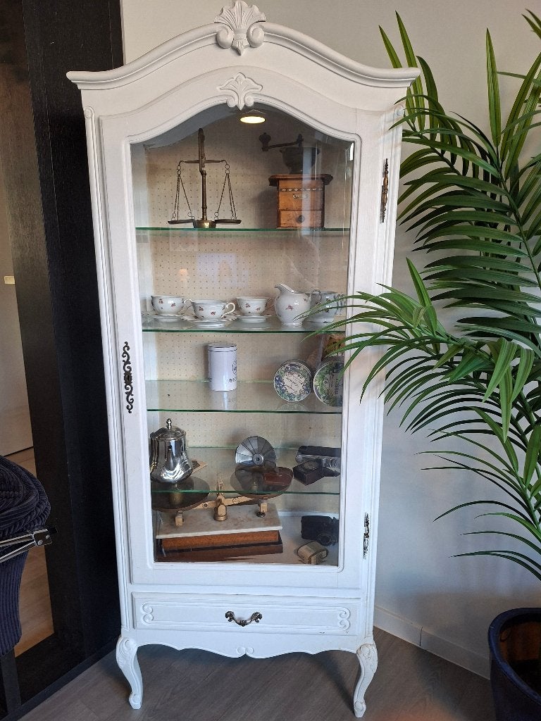 Prachtige houten vitrinekast, Ophalen, Gebruikt, Met deur(en)