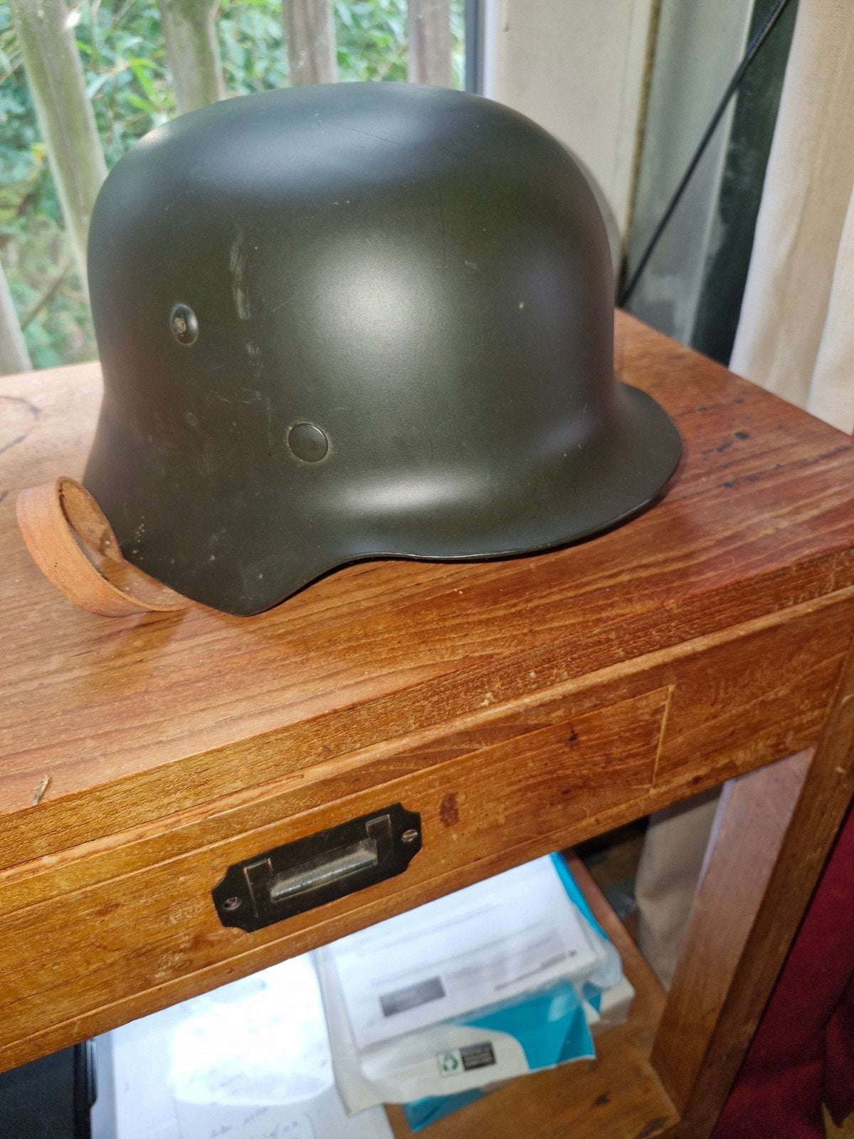 casque militaire allemand ww2 olive reproduction, Collections, Enlèvement, Armée de terre, Casque ou Béret