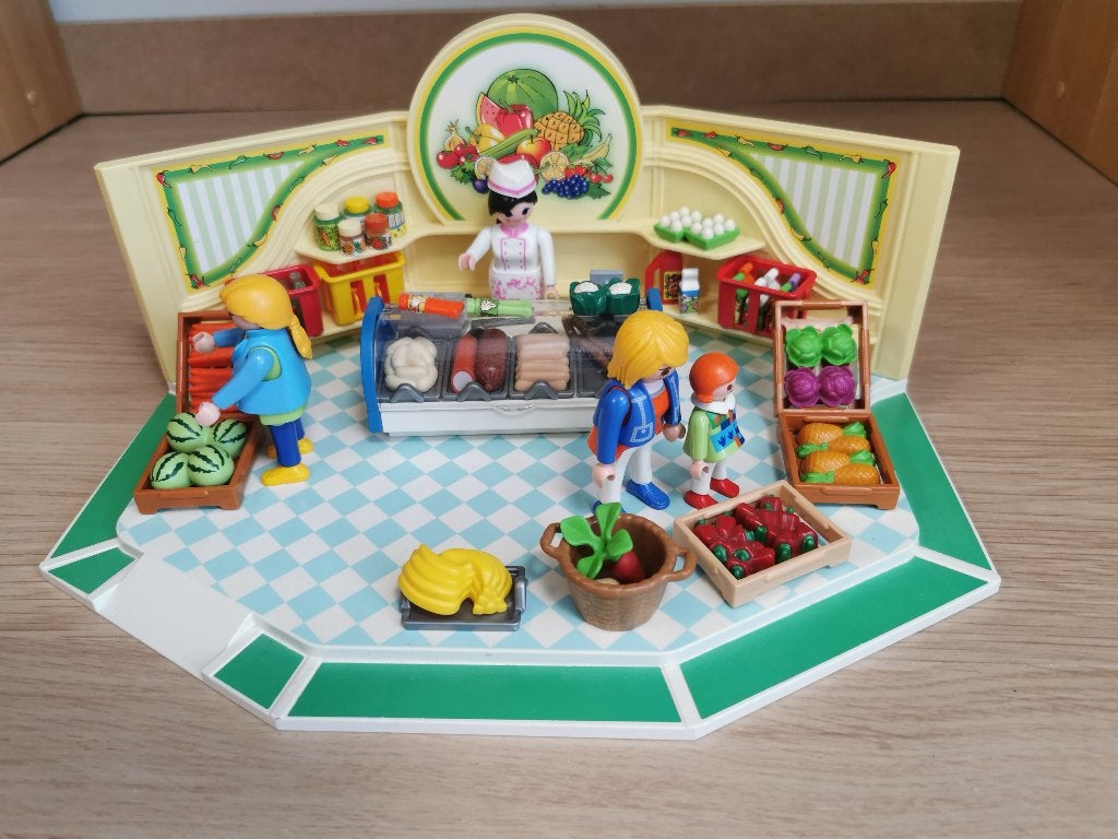 Playmobil Différentes boutiques: épicerie, jardinerie, sport, Ophalen, Zo goed als nieuw