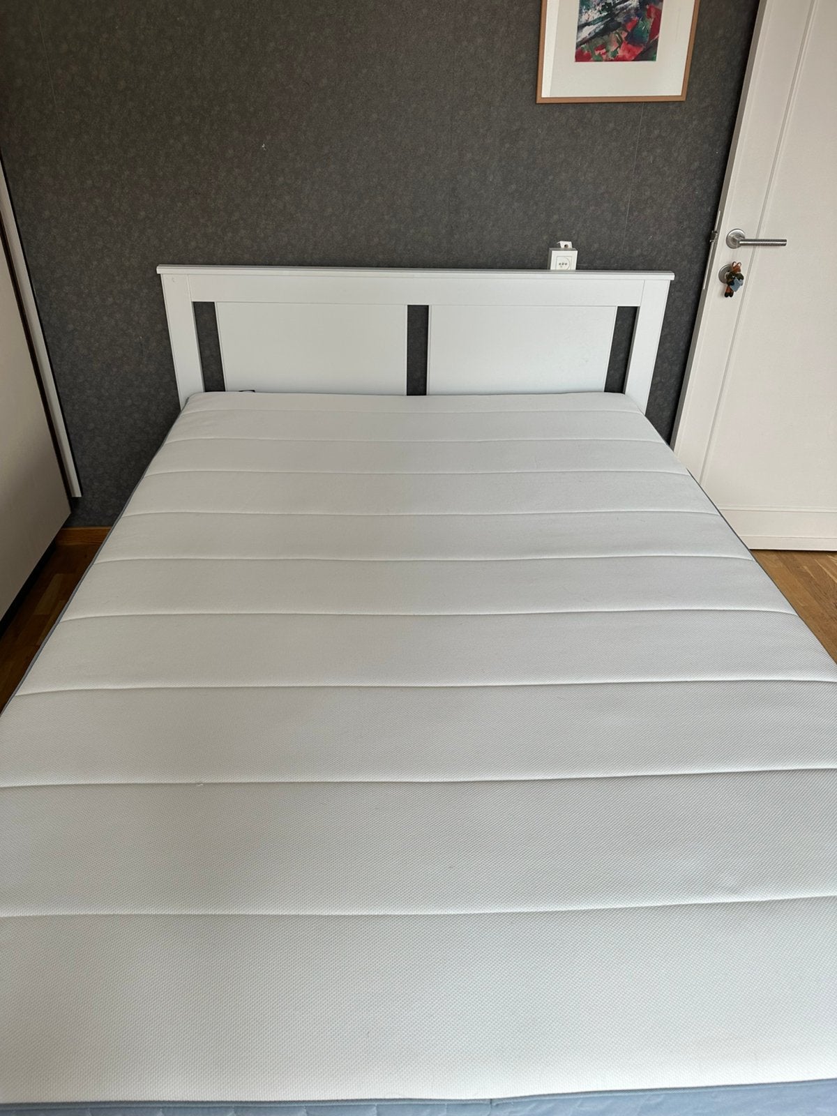 IKEA bed 140x200 incl. matras – Vesteroy, Ophalen, Zo goed als nieuw, Matras
