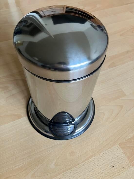 inox vuilbakje, Maison & Meubles, Neuf, Inox, À pédale, Moins de 10 litres