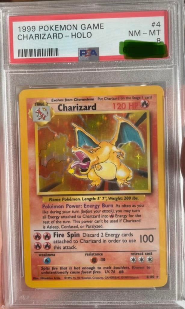 Charizard psa 8 1999, Ophalen, Gebruikt