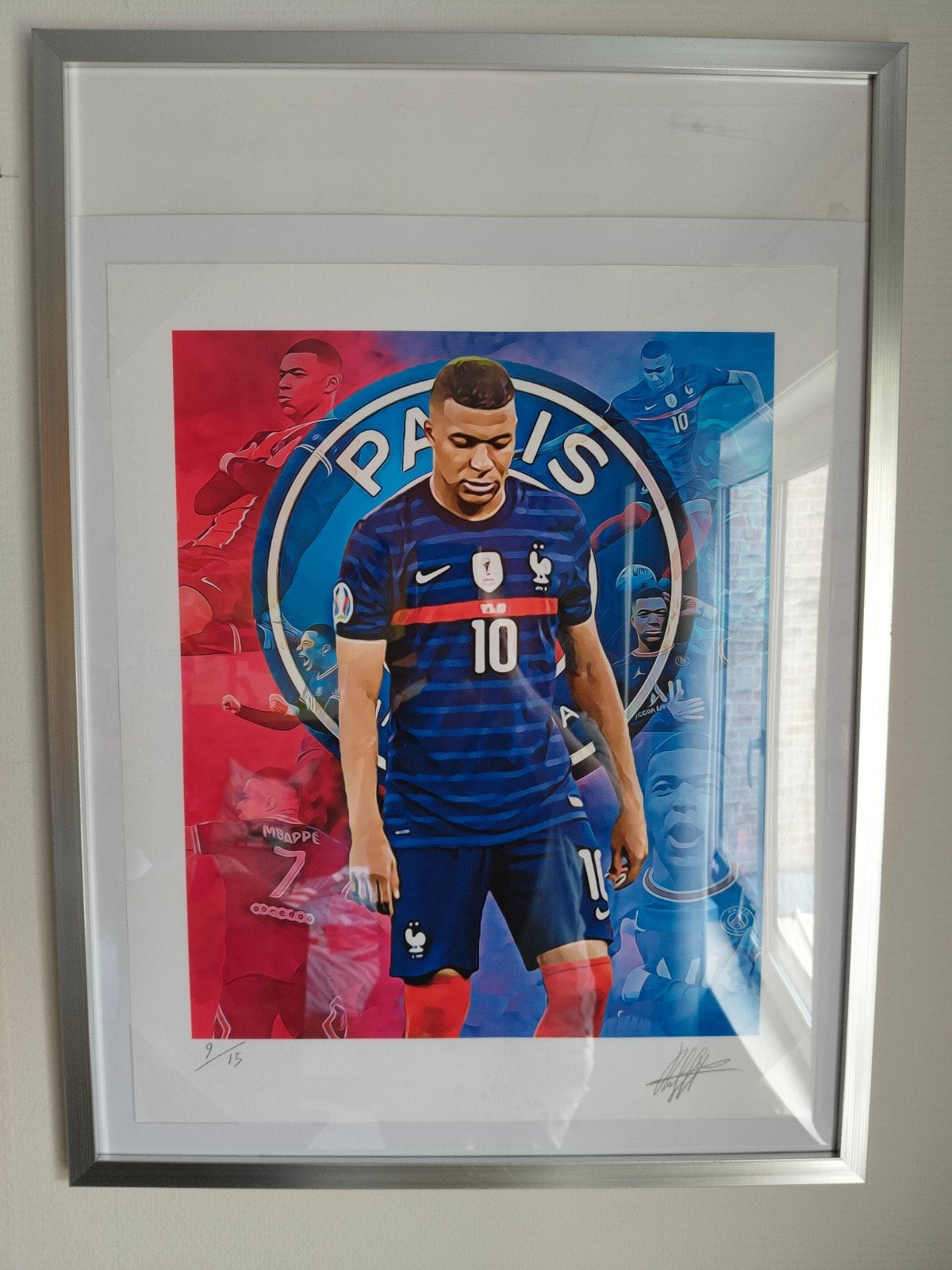 litographie Kylian mbappe Frankrijk limited edition, Verzamelen, Ophalen of Verzenden