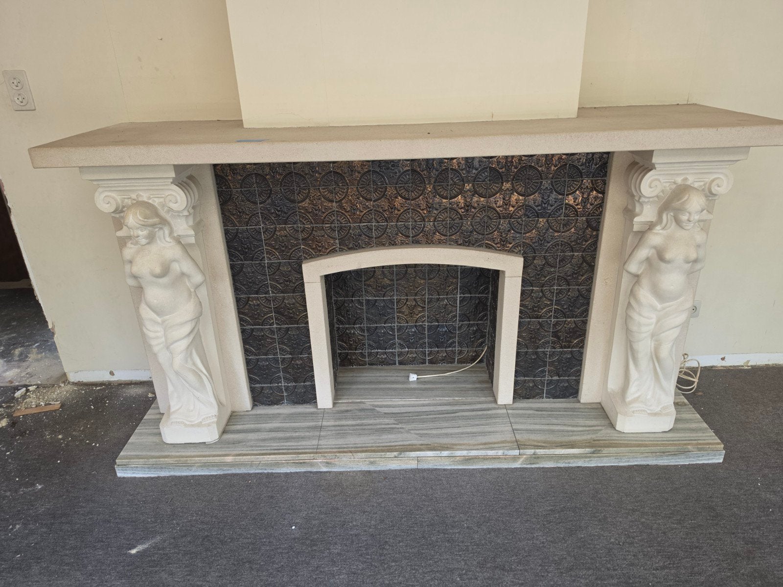 Schouw witte zandsteen. Gratis., Huis en Inrichting, Ophalen