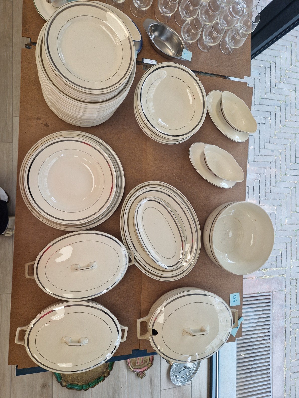 Borden set met extras, Maison & Meubles, Cuisine | Vaisselle, Enlèvement, Assiettes(s)