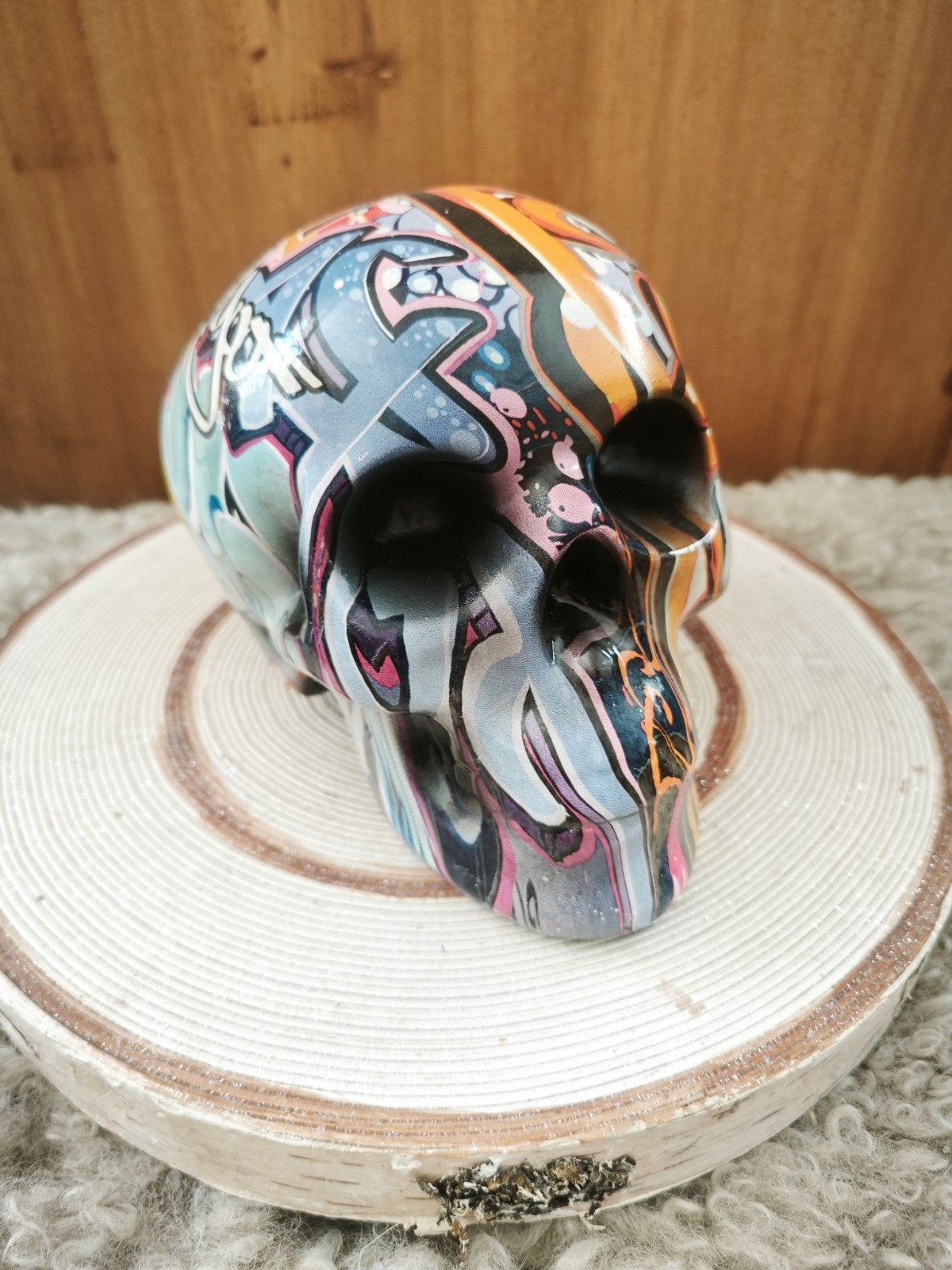 Tête de Mort Crâne Déco Graffiti Skull, Antiek en Kunst, Ophalen of Verzenden