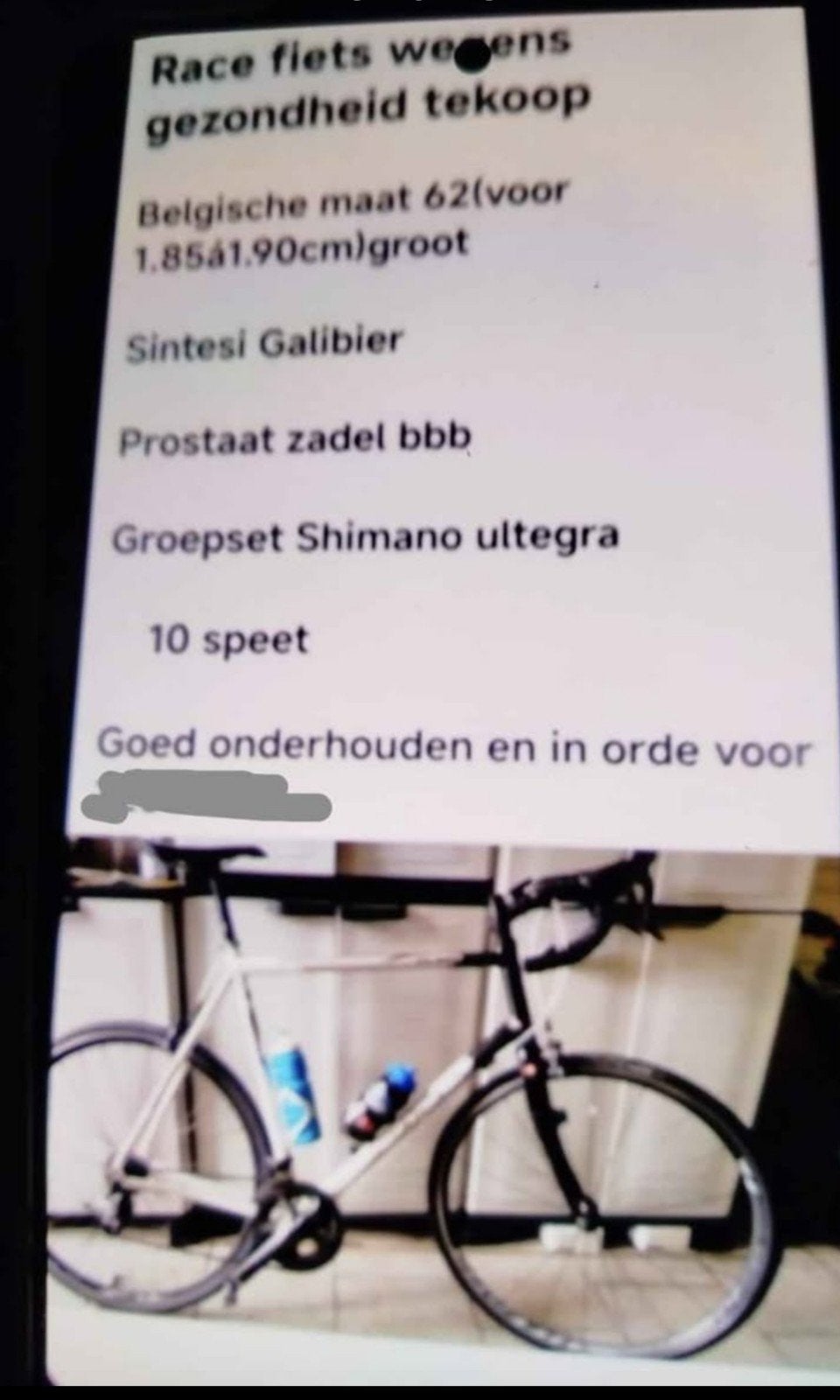 koersfiets, Vélos & Vélomoteurs, Enlèvement
