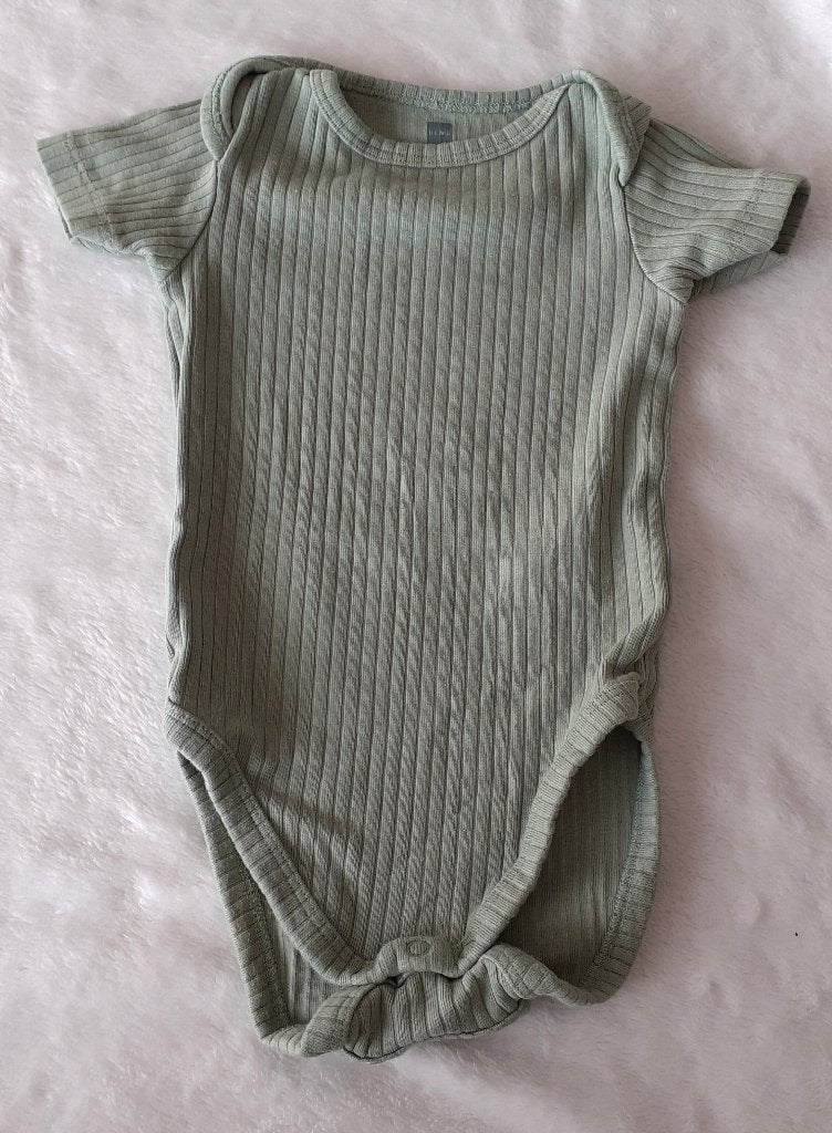 Baby romper meegroeiromper mint met korte mouwen Hema 62-68, Ophalen of Verzenden, Nieuw, Jongetje of Meisje, Nacht- of Onderkleding