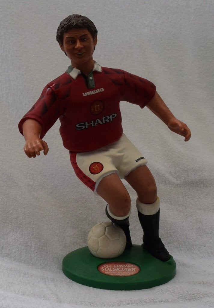 Manchester United/Statue/Ole Gunnar Solksjaer/23 cm, Collections, Envoi, Utilisé, Statue ou Poupée