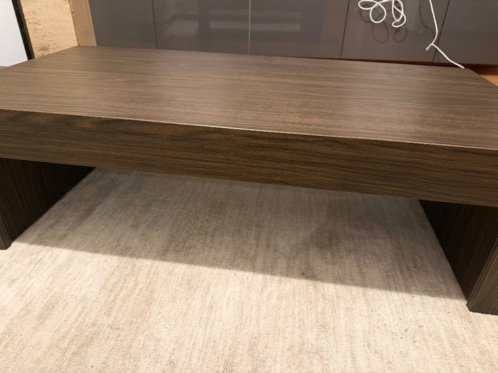Table basse, en bois brun foncé, Maison & Meubles, 150 à 200 cm, Comme neuf, Enlèvement, 50 à 100 cm