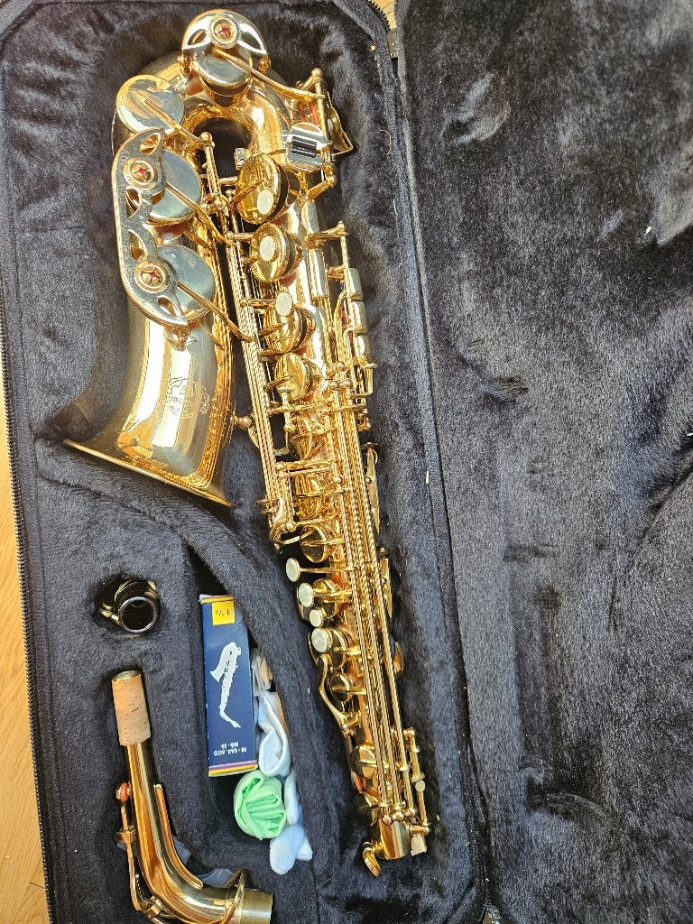 Huashen altsaxofoon met koffer, Ophalen, Gebruikt, Alt, Met koffer