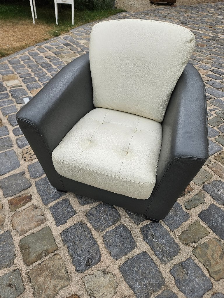 Clubfauteuil voor 1 persoon Bardi leer, Ophalen, Gebruikt, 75 tot 100 cm, Moderne