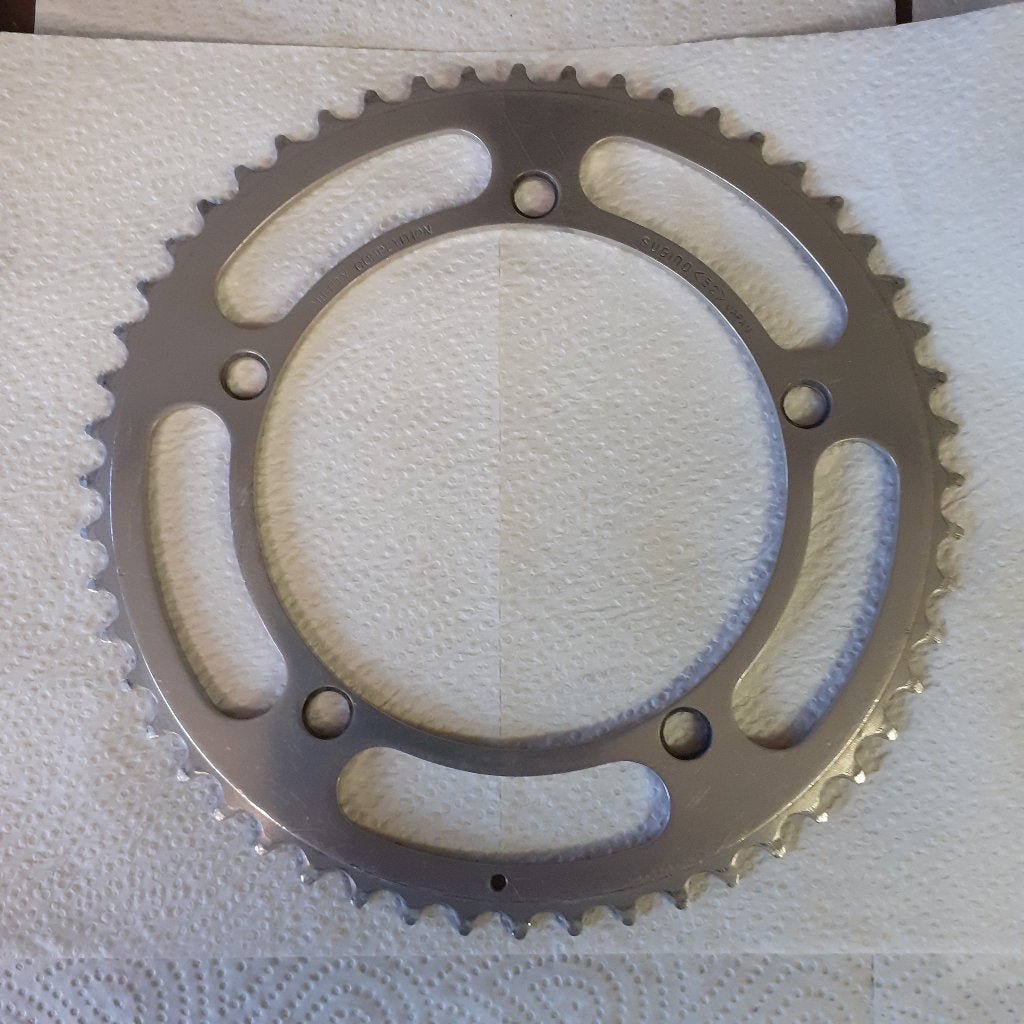 Vintage '52' alu tandwiel  BCD 144mm, Fietsen en Brommers, Ophalen, Gebruikt, Sugino