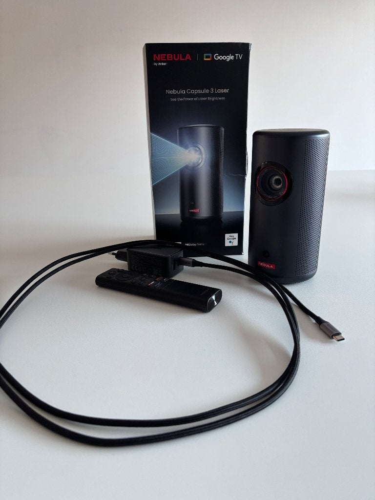 Nebula Capsule 3 Laser Smart Mini Beamer – Topstaat, Audio, Tv en Foto, Beamers, Ophalen of Verzenden, Zo goed als nieuw, Full HD (1080)