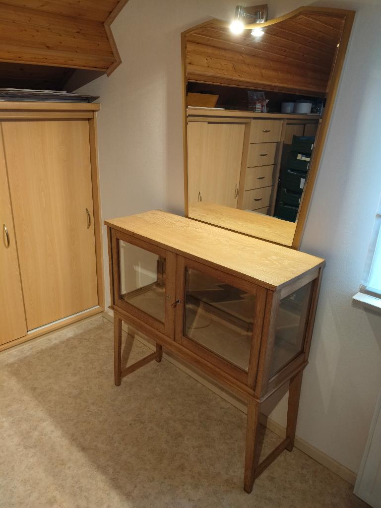 Armoire ancienne avec miroir et miroir séparé gratuit, Enlèvement
