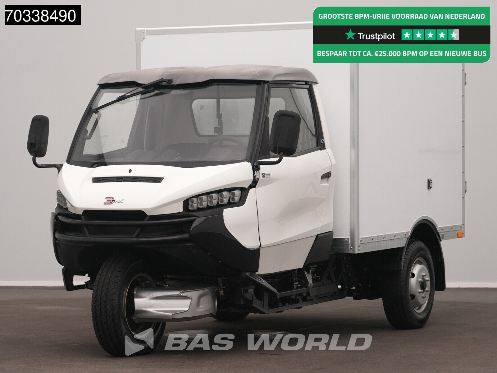 3MX E-li20 Elektrisch 155KM Actieradius Driewieler Bakwagen, Auto's, 1277 kg, Lederen bekleding, Wit, Leder