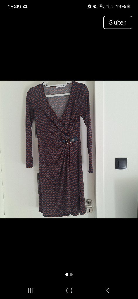 Herfstjurkje maat S, Kleding | Dames, Jurken, Ophalen, Knielengte, Maat 36 (S), Gedragen