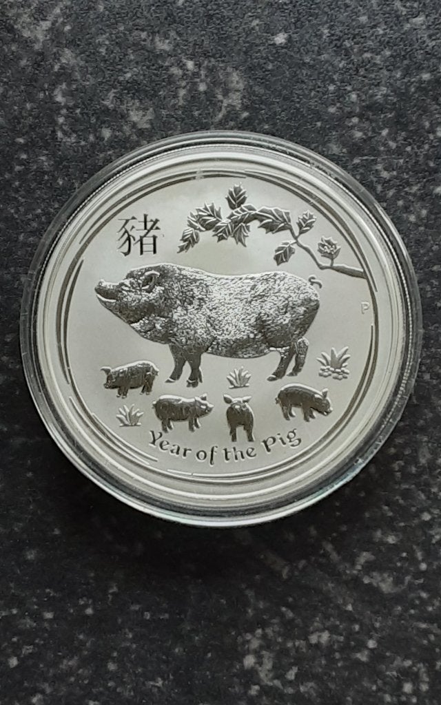 Schaarse zilveren Lunar II (5 oz), Ophalen of Verzenden, Zilver